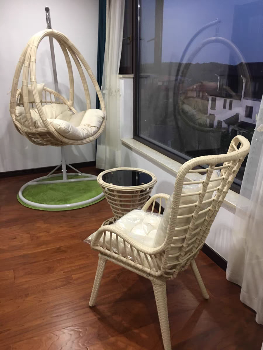 Hanging basket balcony cradle chair home PE imitation rattan chair hammock lazy swing hanging chair net red indoor hanging chair reclining chair