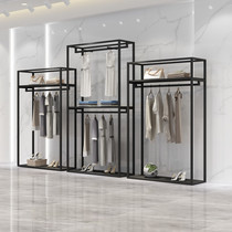 Costume store display landing on a double-layer gown male and female clothing store shelf iron clothing shelf display stand hanging