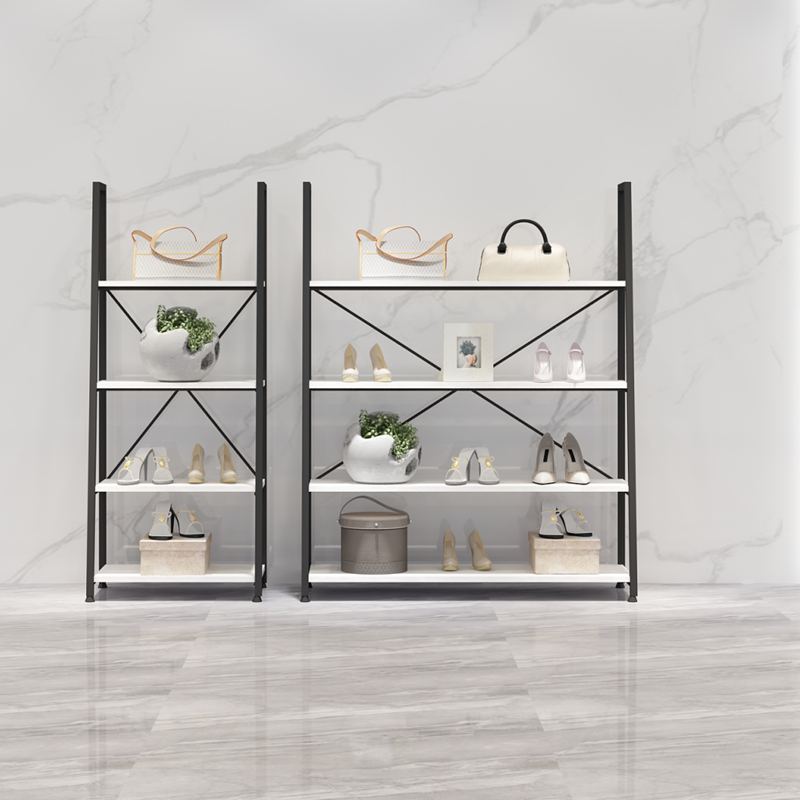 Clothing store shoe rack bag storage display rack Solid wood shoe bag store display rack cabinet multi-layer shoe rack