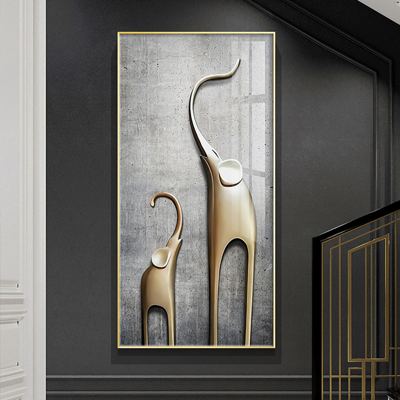 Elephant Net red 2021 New light luxury high-end sense is opposite door porch painting decorative painting aisle corridor hanging painting