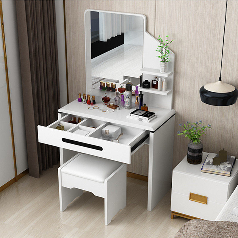 Bedroom Make Up Mirror Small Household Mini Receiving Assembly 60cm Multi Functional Minimalist Modern Combing Table Paint