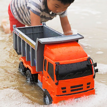 Drop resistant oversized truck Large dump truck transport truck Childrens toy car engineering car model boy 4 years old 3