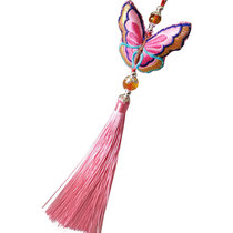 Chinese style butterfly embroidery fragrant bag on-board car pendant flow Su embroidered fragrant bag end of the afternoon carousel with the purse strings
