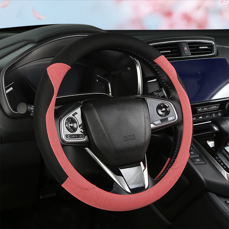 Car steering wheel cover female summer Korean cute cat ice silk breathable sweat-absorbing non-slip four seasons universal handlebar cover