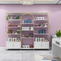 Iron Cosmetics Display Cabinet Nail Shop Beauty Salon Skin Care Products Shelf Display Rack Shelf Shelf Cabinet