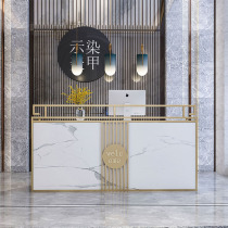 Minzi front desk bar table cashier counter shop small clothing store beauty salon front desk reception desk imitation marble