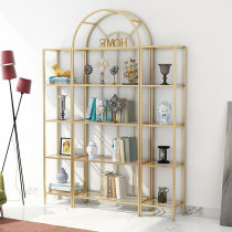 Nordic beauty salon display cabinet multi-color cosmetics shelf display rack living room bookshelf wrought iron rack floor