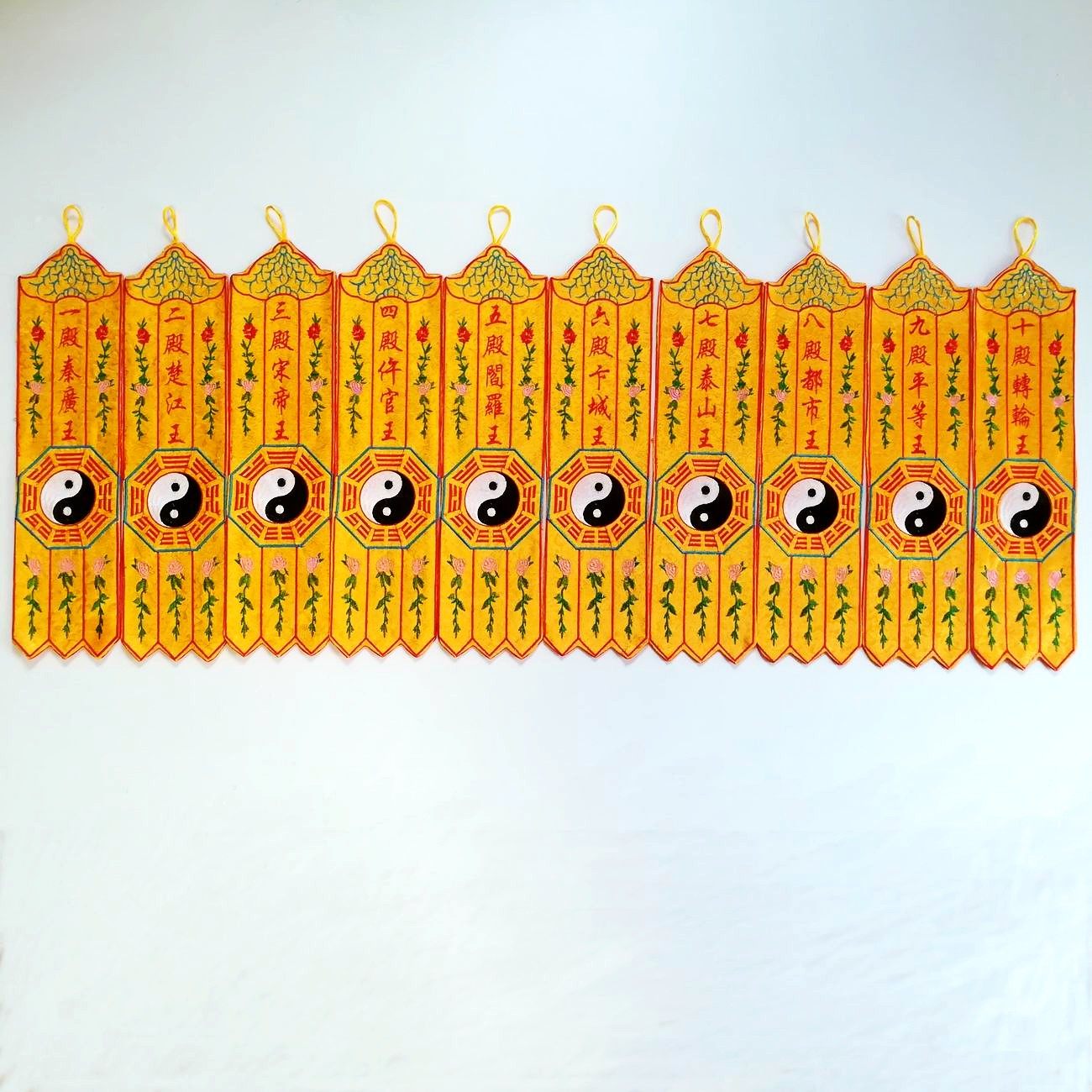 佛幡掛幡家用神幡刺繡幡十殿閻羅幡掛幡十殿王十殿閻王幡道幡道帆