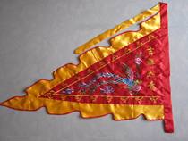 Xiamen Buddha Hall decoration pennant flag Buddha flag dragon flag double-sided embroidered Triangle Dragon Phoenix flag