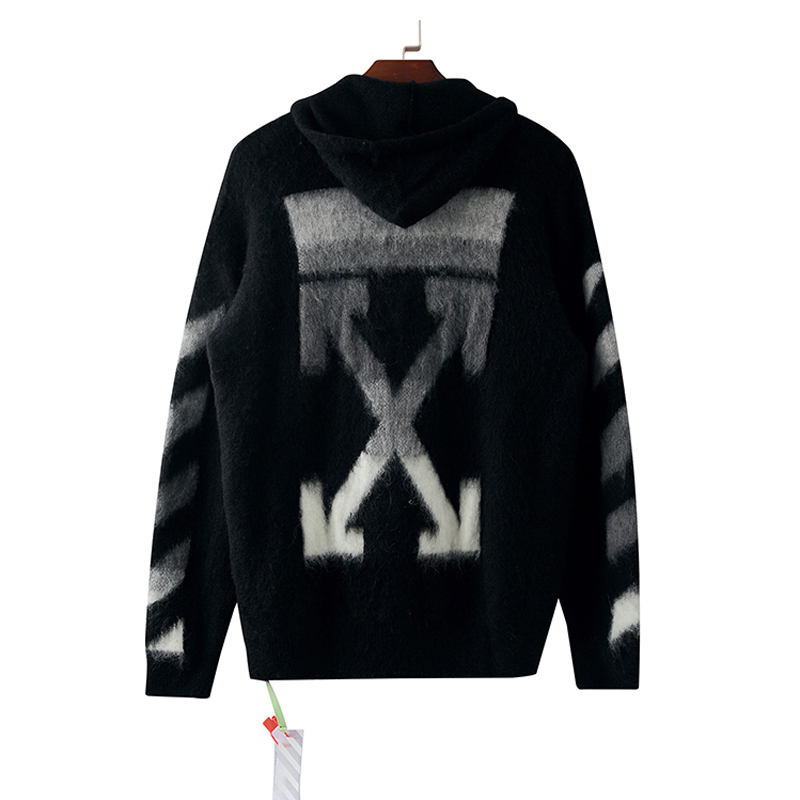 Arrow Geometric Cardigan with Zipper, Hooded Seahorse Fur Sweater, Base Layer Jacket, Autumn and Winter Casual Fashion, Unisex Versatile Trendy Arrow Geometric Cardigan with Zipper, Hooded Seahorse Fur Sweater, Base Layer Jacket, Autumn and Winter Casual Fashion, Unisex Versatile Trendy