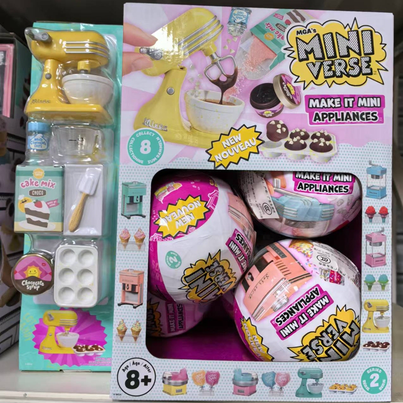 Miniverse Small Appliances Second Generation Ice Cream Machine Marshmallow Machine Shaved Ice Machine Chef Machine DIY Miniature Food