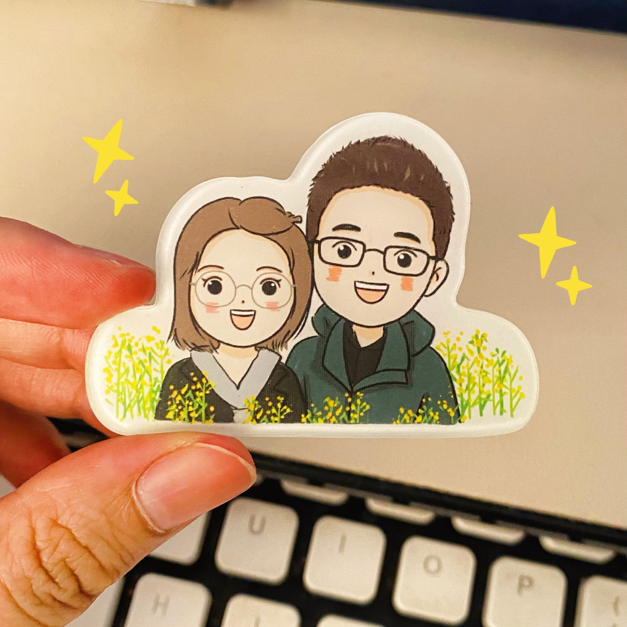 Fridge Sticker Custom Photo Diy Acrylic Pet Cartoon Magnet Sticker Creative Couple Christmas Birthday Gift-Taobao