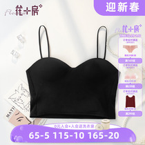 Flower room underwear female small chest sexy seamless girl no steel ring one-piece comfortable bra 371