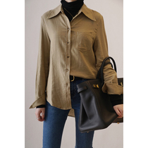 Maze Studios Japan imported worsted wool fabric New stacked wear holy product self-reserved two-color wool shirt