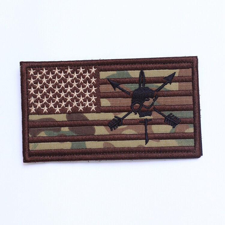 T S N KGEAR USA Skull Flag US Flag Skull Skull Head Magic Sticker Arms Chapter Tactical Vest Octopus