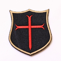TSNK Devgru Seal Gold Paladin Cross Shield embroidered armband Velcro backpack sticker