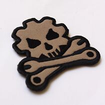 Gear wrench embroidery armband badge backpack sticker personality logo double-sided Velcro