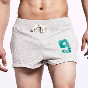 Shibin 9 Men Sports Shorts All-cotton Home Pants Men Personality Fitness Running Hair Circles Pants Sleeping Pants-Taobao
