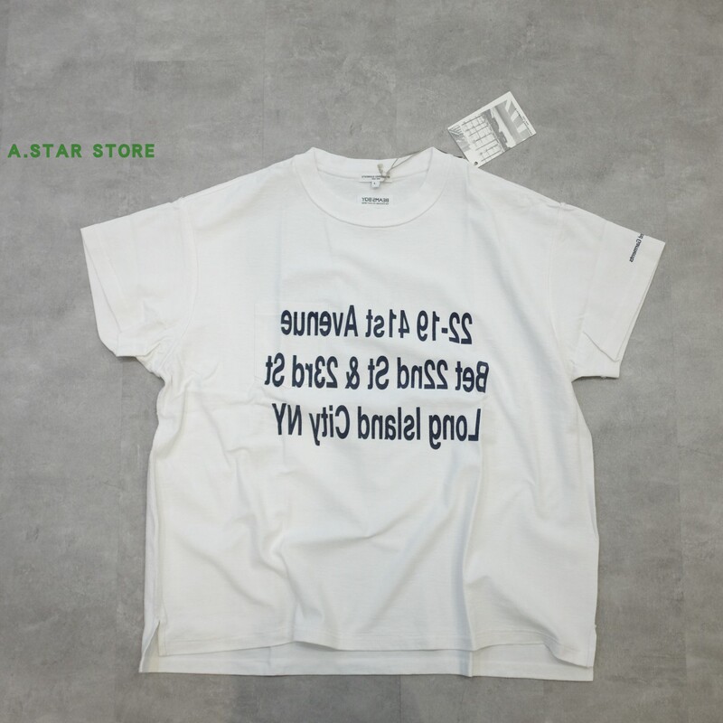 (A.Star)Enguneered Garments for Beams Boy Mirror Design Short-Sleeve Shirts Made in the Usa