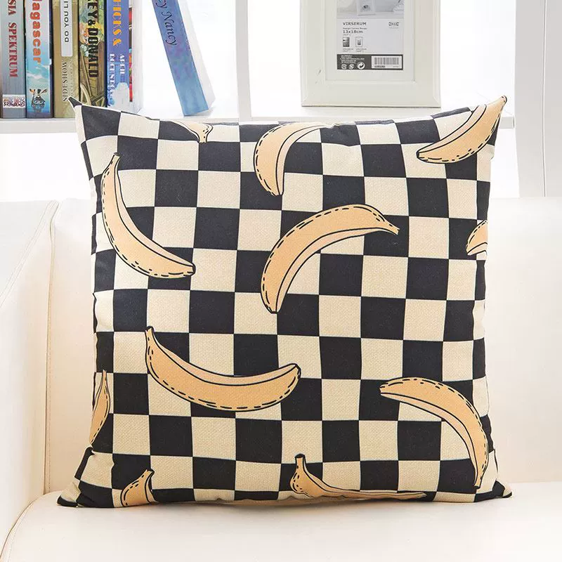 Linen Art Retro Bắc Âu Ném Gối Anh Sofa Đệm Gối Vỏ vuông Đệm Elk Không có lõi - Trở lại đệm / Bolsters