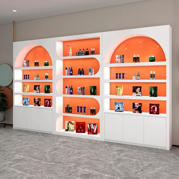 Painted Cosmetic Display Cabinet, Beauty Salon Product Cabinet, Shelf, Nail Polish Display Cabinet, Flower Shop Gift Display Cabinet