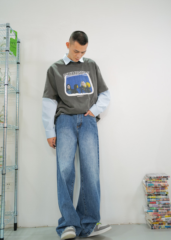 190cm Tall Extra-Long Floor-Length Jeans 2026 Spring Loose Straight-Leg Washed Versatile Retro Trendy Brand ins Long Pants 190cm Tall Extra-Long Floor-Length Jeans 2026 Spring Loose Straight-Leg Washed Versatile Retro Trendy Brand ins Long Pants