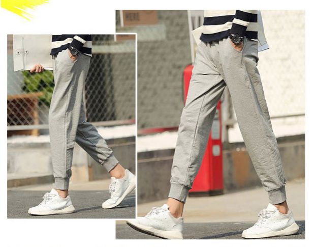 One Piece Luffy Joe Barlow Râu Trắng Bundle Casual Plus Velvet Quần dày Quần thủy triều Sinh viên Tuổi trẻ quần túi hộp nam