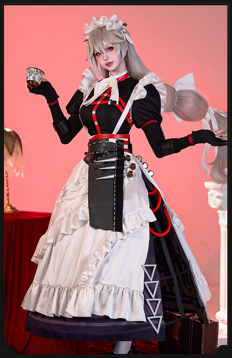Alexandrina Sebastiane Rina Cosplay Perücke Zenless Zone Zero Kopfband Frauen Halloween Dienstmädchen Uniform Haushalt Haar 12