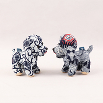 Guizhou characteristic ethnic handicraft Miao batik small wax dog dog dog doll toy home furnishings