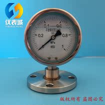 Diaphragm pressure gauge YTP-100BF-MF flange type stainless steel diaphragm pressure gauge