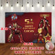 Iron Man Birthday Background Cloth Boy Baby One-year Banquet Living Room Decoration Balloon Hero Party Dessert Table