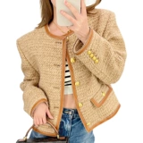 Куртка, модная универсальная короткая лента, французский стиль, в стиле Шанель