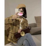 Ретро демисезонная куртка, кардиган для отдыха, французский ретро стиль, в стиле Шанель, увеличенная толщина