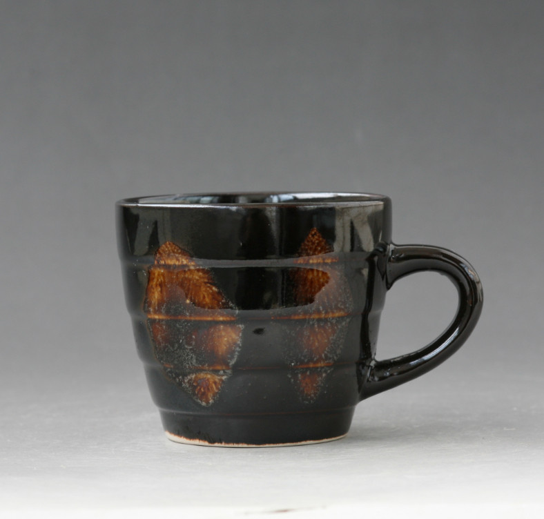 Sky Mesh Glazed Old Tea Cup Coffee Cup Nostalgia State-owned Jun Porcelain Factory 70 80s Old objects