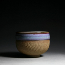 Jun porcelain handmade drawing master cup tea cup jumping knife pattern Liu Zhongxuan works Pingshan Jun kiln