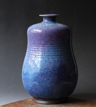 Miao Zongxian Hand-pulled Embryo Early Coal Kiln Burnt Porcelain Gold Melon Bottle