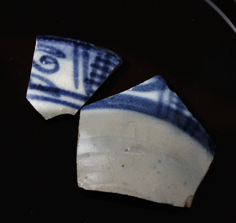 Ancient porcelain sheet set of Yuan Qingflower Suma away from Qingsu Clay Numb High Ancient Collection Research Specimen Mosaic Ornaments