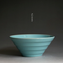 Lu Jun Kiln Coal Burns Xuanwen Hat Tianqing Bowl Lu San Works Big Tea Bowl Big Bowl Tea