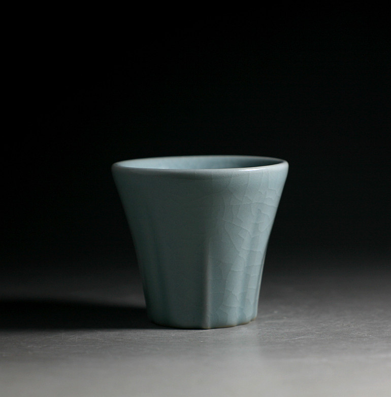 Ru Porcelain Sky Green Glaze Ice Sheet Cape Cup Tea Cup Tea Cup