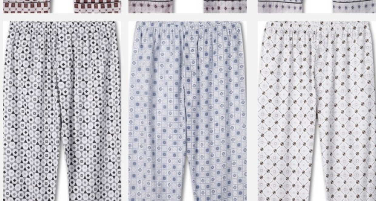 Quần Pyjama cho nam Quần dài mùa xuân và mùa hè Cotton Phần mỏng dành cho người trung niên quần đôi mặc nhà