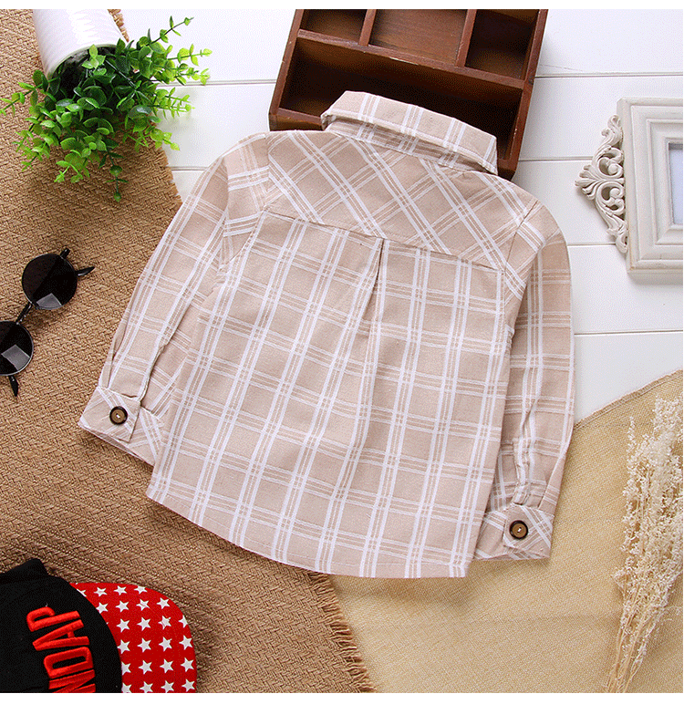 Chemise enfant à manche longue en lin - Ref 2083381 Image 10