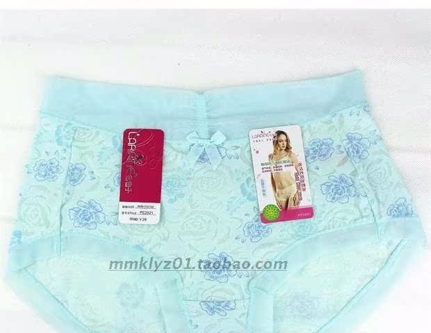 Caiti đích thực hoa tiên 2521 eo cao boxer đồ lót của phụ nữ in bông thoải mái thoáng khí hông quần lót nữ thun lạnh bóng