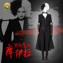 The show of black and white witch after the evil girl Kuila cos clothing black windbreaker jacket full set of same custom 01