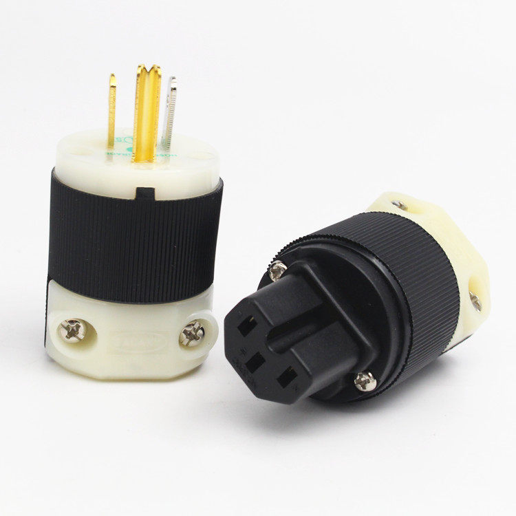 Brand new American Horpel HUBELL 8215C (Huber) pure copper American power plug inserts in one set