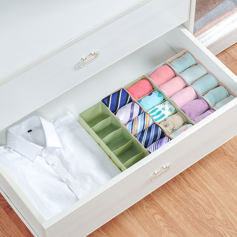 Underwear storage box sock artifact put bra panty drawer-type partition plaid women's wardrobe finishing grid home