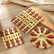 Vegetable mat heat insulation pad table pad coaster bowl anti-scalding pot pad plate bamboo pad home place mat heat-proof heat-resistant bowl pad