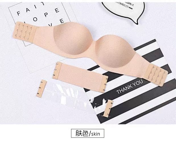 Siêu mỏng chống trượt áo ngực bra bra top nửa cốc ngực lớn nhỏ co lại ngực kích thước lớn dán ngực đồ lót vô hình áo lót thể thao 