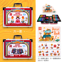 UK mobee baby elephant crayon Mobee Childrens painting set Color painting pen Student safety water baptism box