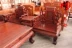 Gỗ gụ đồ nội thất gỗ sồi vàng châu Phi bộ sofa 10 bộ sofa phòng khách gỗ rắn Hedgekey gỗ hồng sắc - Bộ đồ nội thất Bộ đồ nội thất