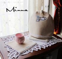 Hand embroidery multi-color high-end fashion warm coffee pot and teapot set gift free name embroidery